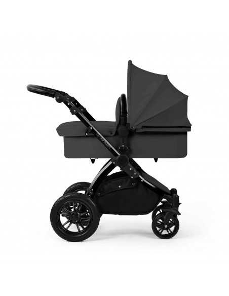 Ickle Bubba Stomp Luxe 12 Piece Travel System with Maxi Cosi Cabriofix i Size Car Seat & ISOFIX Base-Black/Charcoal Grey/Black Ickle Bubba