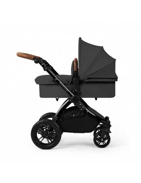 Ickle Bubba Stomp Luxe 12 Piece Travel System with Maxi Cosi Cabriofix i Size Car Seat & ISOFIX Base-Black/Charcoal Grey/Tan Ickle Bubba