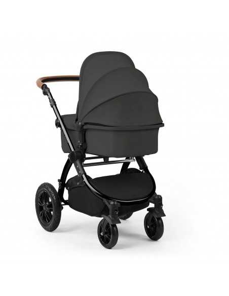 Ickle Bubba Stomp Luxe 12 Piece Travel System with Maxi Cosi Cabriofix i Size Car Seat & ISOFIX Base-Black/Charcoal Grey/Tan Ickle Bubba