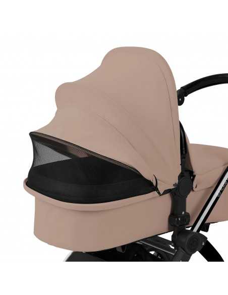 Ickle Bubba Stomp Luxe 12 Piece Travel System with Maxi Cosi Cabriofix i Size Car Seat & ISOFIX Base - Black / Desert / Black Ickle Bubba