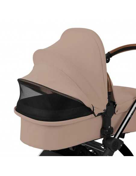 Ickle Bubba Stomp Luxe 12 Piece Travel System with Maxi Cosi Cabriofix i Size Car Seat & ISOFIX Base - Black / Desert / Tan Ickle Bubba