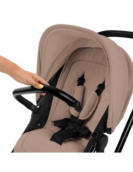 Ickle Bubba Stomp Luxe 12 Piece Travel System with Maxi Cosi Cabriofix i Size Car Seat & ISOFIX Base - Black / Desert / Black Ickle Bubba
