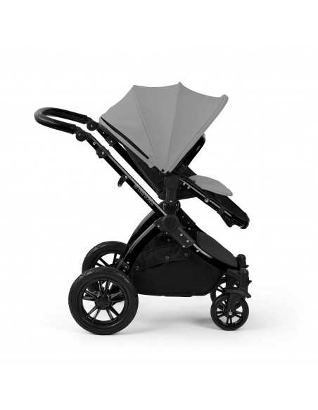 Ickle Bubba Stomp Luxe 12 Piece Travel System with Maxi Cosi Cabriofix i Size Car Seat & ISOFIX Base-Black/Pearl Grey/Black Ickle Bubba