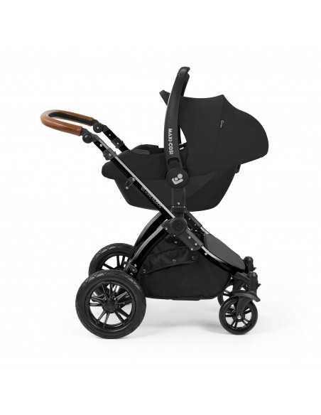 Ickle Bubba Stomp Luxe 12 Piece Travel System with Maxi Cosi Cabriofix i Size Car Seat & ISOFIX Base-Black/Pearl Grey/Tan Ickle Bubba
