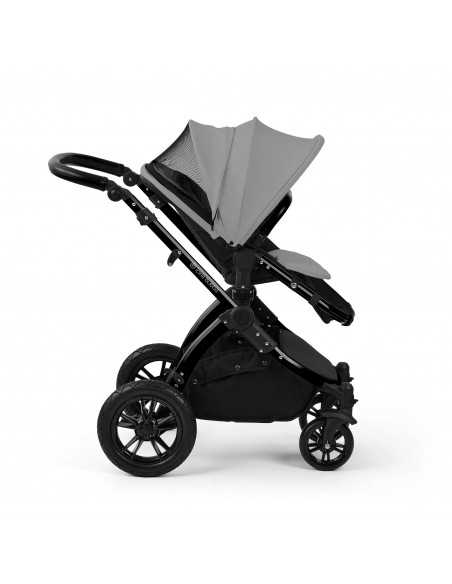 Ickle Bubba Stomp Luxe 12 Piece Travel System with Maxi Cosi Cabriofix i Size Car Seat & ISOFIX Base-Black/Pearl Grey/Black Ickle Bubba