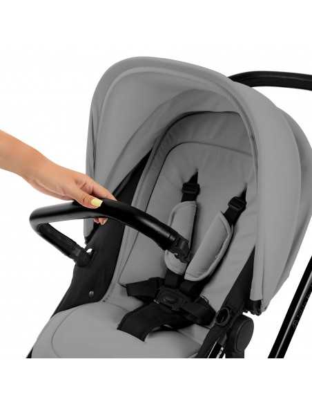 Ickle Bubba Stomp Luxe 12 Piece Travel System with Maxi Cosi Cabriofix i Size Car Seat & ISOFIX Base-Black/Pearl Grey/Black Ickle Bubba