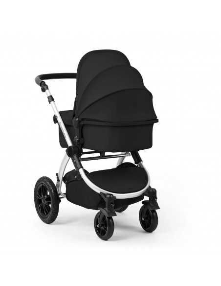 Ickle Bubba Stomp Luxe 12 Piece Travel System with Maxi Cosi Cabriofix i Size Car Seat & ISOFIX Base-Silver/Midnight/Black Ickle Bubba