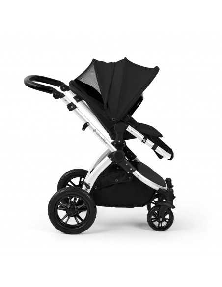 Ickle Bubba Stomp Luxe 12 Piece Travel System with Maxi Cosi Cabriofix i Size Car Seat & ISOFIX Base-Silver/Midnight/Black Ickle Bubba