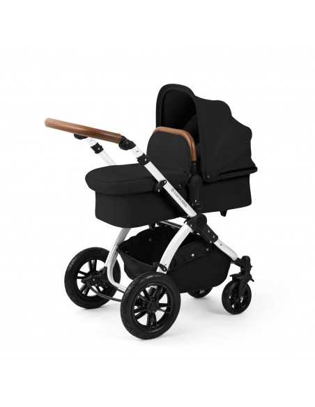 Ickle Bubba Stomp Luxe 12 Piece Travel System with Maxi Cosi Cabriofix i Size Car Seat & ISOFIX Base-Silver/Midnight/Tan Ickle Bubba