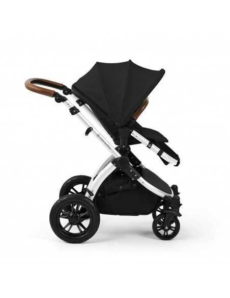 Ickle Bubba Stomp Luxe 12 Piece Travel System with Maxi Cosi Cabriofix i Size Car Seat & ISOFIX Base-Silver/Midnight/Tan Ickle Bubba