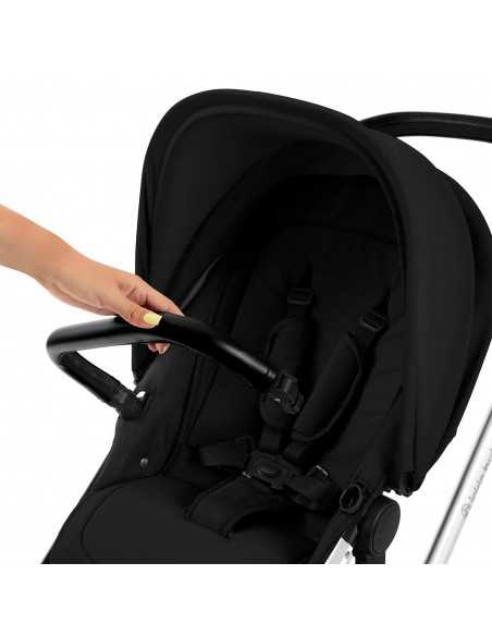 Ickle Bubba Stomp Luxe 12 Piece Travel System with Maxi Cosi Cabriofix i Size Car Seat & ISOFIX Base-Silver/Midnight/Black Ickle Bubba