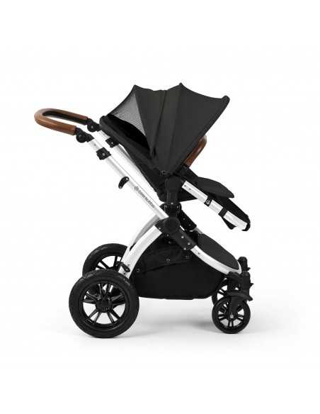 Ickle Bubba Stomp Luxe 12 Piece Travel System with Maxi Cosi Cabriofix i Size Car Seat & ISOFIX Base-Silver/Charcoal Grey/Tan Ickle Bubba