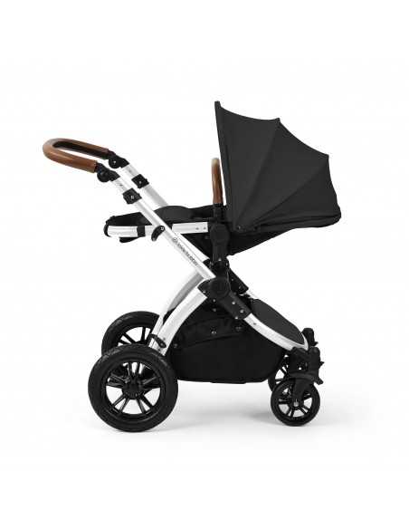 Ickle Bubba Stomp Luxe 12 Piece Travel System with Maxi Cosi Cabriofix i Size Car Seat & ISOFIX Base-Silver/Charcoal Grey/Tan Ickle Bubba