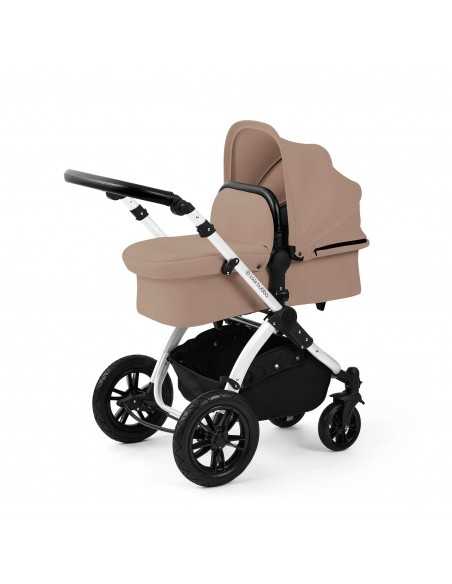 Ickle Bubba Stomp Luxe 12 Piece Travel System with Maxi Cosi Cabriofix i Size Car Seat & ISOFIX Base-Silver/Desert/Black Ickle Bubba