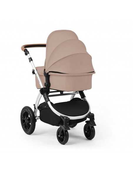 Ickle Bubba Stomp Luxe 12 Piece Travel System with Maxi Cosi Cabriofix i Size Car Seat & ISOFIX Base-Silver/Desert/Tan Ickle Bubba