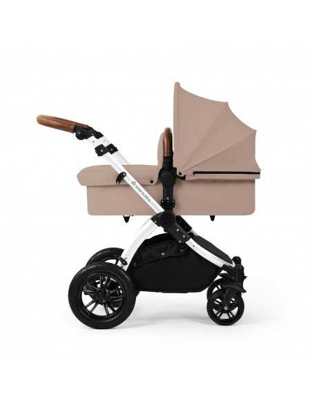 Ickle Bubba Stomp Luxe 12 Piece Travel System with Maxi Cosi Cabriofix i Size Car Seat & ISOFIX Base-Silver/Desert/Tan Ickle Bubba