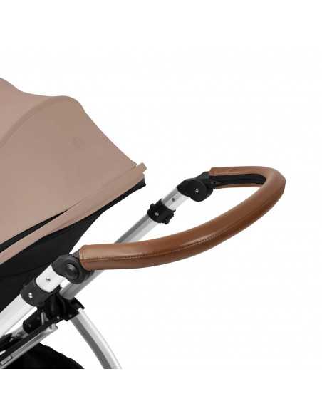 Ickle Bubba Stomp Luxe 12 Piece Travel System with Maxi Cosi Cabriofix i Size Car Seat & ISOFIX Base-Silver/Desert/Tan Ickle Bubba