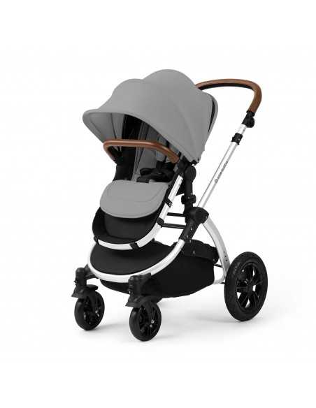 Ickle Bubba Stomp Luxe 12 Piece Travel System with Maxi Cosi Cabriofix i Size Car Seat & ISOFIX Base-Silver/Pearl Grey/Tan Ickle Bubba