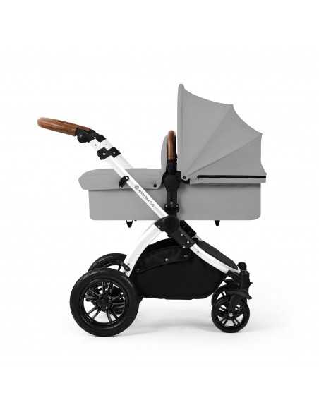 Ickle Bubba Stomp Luxe 12 Piece Travel System with Maxi Cosi Cabriofix i Size Car Seat & ISOFIX Base-Silver/Pearl Grey/Tan Ickle Bubba