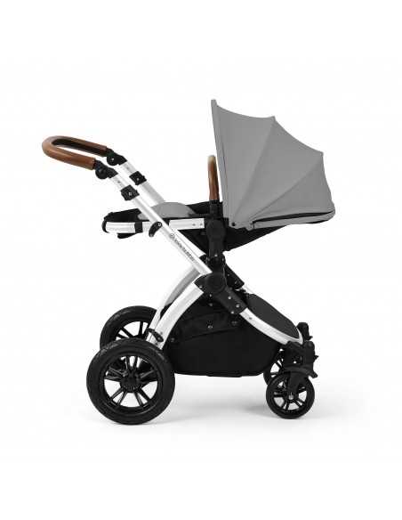 Ickle Bubba Stomp Luxe 12 Piece Travel System with Maxi Cosi Cabriofix i Size Car Seat & ISOFIX Base-Silver/Pearl Grey/Tan Ickle Bubba