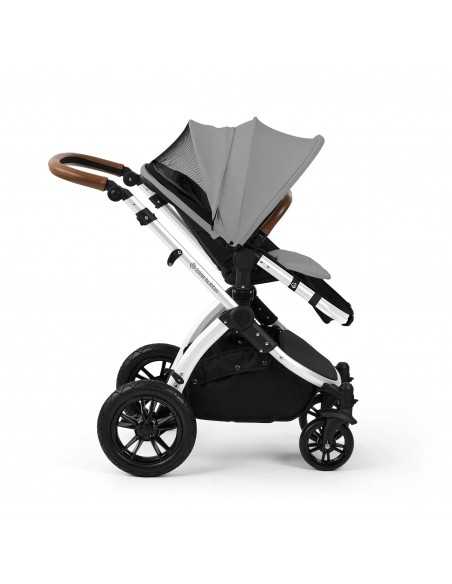 Ickle Bubba Stomp Luxe 12 Piece Travel System with Maxi Cosi Cabriofix i Size Car Seat & ISOFIX Base-Silver/Pearl Grey/Tan Ickle Bubba