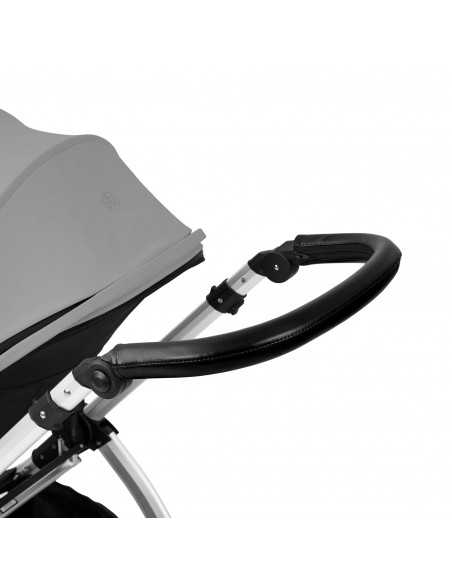Ickle Bubba Stomp Luxe 12 Piece Travel System with Maxi Cosi Cabriofix i Size Car Seat & ISOFIX Base-Silver/Pearl Grey/Black Ickle Bubba
