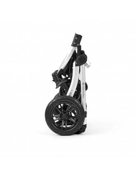 Ickle Bubba Stomp Luxe 12 Piece Travel System with Maxi Cosi Cabriofix i Size Car Seat & ISOFIX Base-Silver/Pearl Grey/Black Ickle Bubba