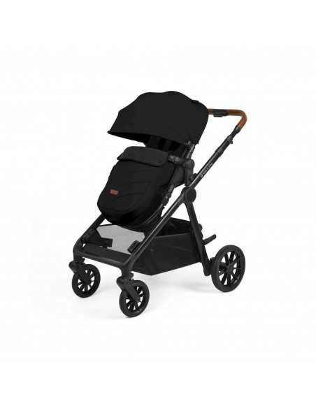 Ickle Bubba Virgo All in One Single to Double i Size Travel System with Isofix Base (Cirrus)-Black/Black/Tan Ickle Bubba