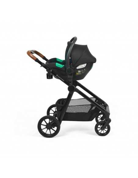 Ickle Bubba Virgo All in One Single to Double i Size Travel System with Isofix Base (Cirrus)-Black/Black/Tan Ickle Bubba