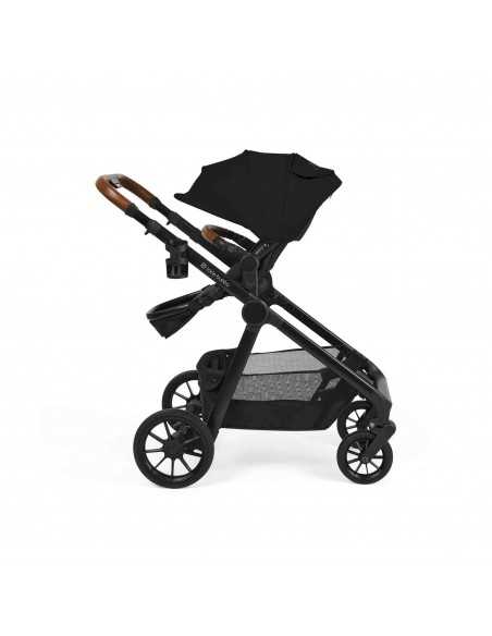 Ickle Bubba Virgo All in One Single to Double i Size Travel System with Isofix Base (Cirrus)-Black/Black/Tan Ickle Bubba