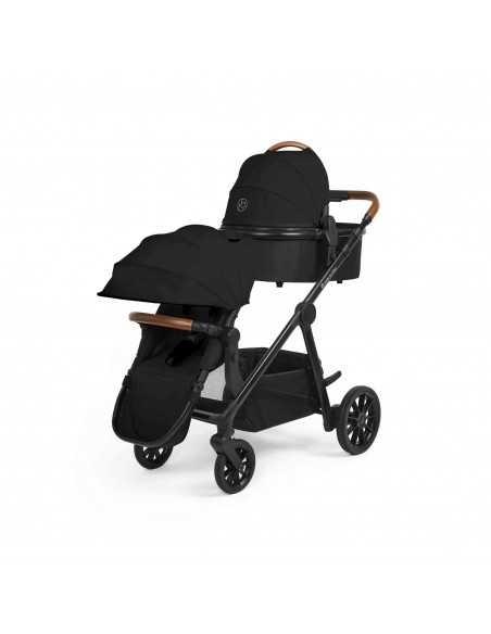Ickle Bubba Virgo All in One Single to Double i Size Travel System with Isofix Base (Cirrus)-Black/Black/Tan Ickle Bubba