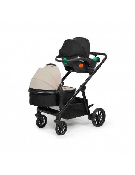 Ickle Bubba Virgo All in One Single to Double i Size Travel System with Isofix Base (Cirrus)-Black/Stone/Black Ickle Bubba