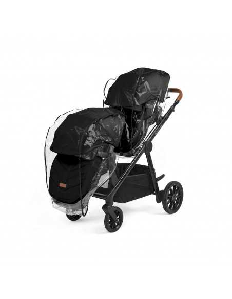 Ickle Bubba Virgo All in One Single to Double i Size Travel System with Isofix Base (Cirrus)-Black/Black/Tan Ickle Bubba