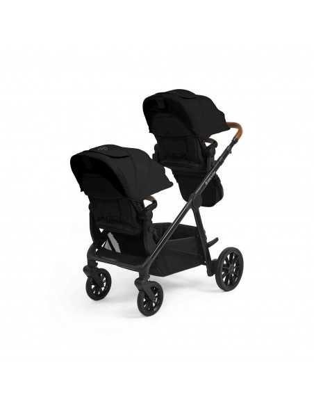 Ickle Bubba Virgo 2 in 1 Single to Double Pushchair-Black/Black/Tan Ickle Bubba