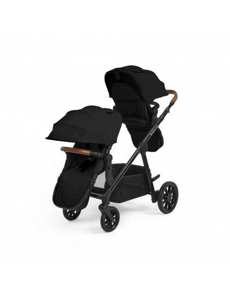 Ickle Bubba Virgo 2 in 1 Single to Double Pushchair-Black/Black/Tan Ickle Bubba