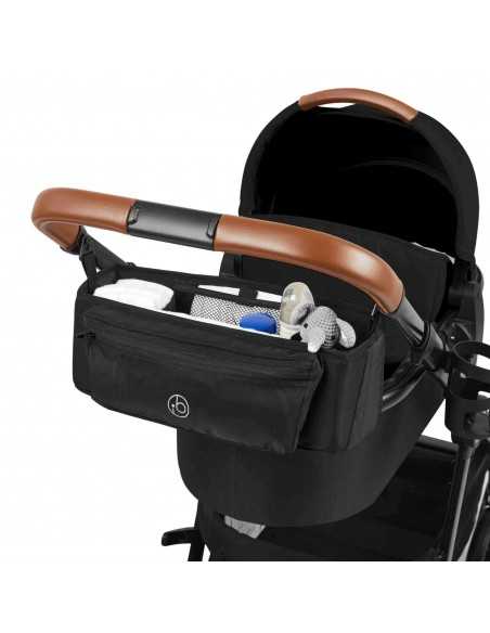 Ickle Bubba Virgo 2 in 1 Single to Double Pushchair-Black/Black/Tan Ickle Bubba