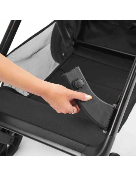 Ickle Bubba Virgo 2 in 1 Single to Double Pushchair-Black/Black/Tan Ickle Bubba