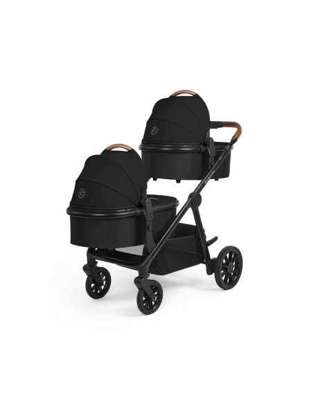 Ickle Bubba Virgo 2 in 1 Twin Pushchair-Black/Black/Tan Ickle Bubba