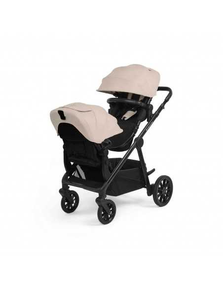 Ickle Bubba Virgo All in One Twin i Size Travel System with Isofix Base (Cirrus)-Black/Stone/Black Ickle Bubba