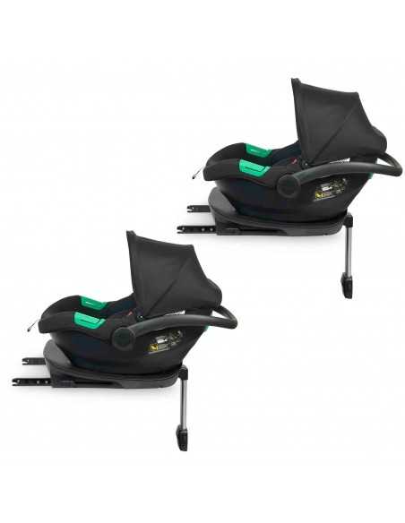 Ickle Bubba Virgo All in One Twin i Size Travel System with Isofix Base (Cirrus)-Black/Stone/Black Ickle Bubba
