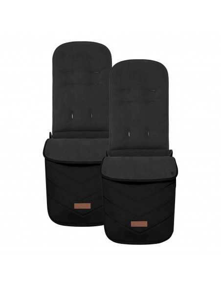 Ickle Bubba Virgo All in One Twin i Size Travel System with Isofix Base (Cirrus)-Black/Black/Tan Ickle Bubba