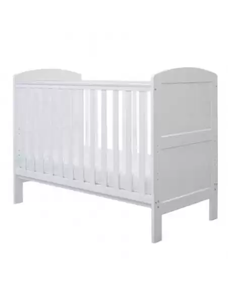 Ickle Bubba Coleby Mini Cot Bed (120 x 60cm)-White With Premium Sprung Mattress Ickle Bubba