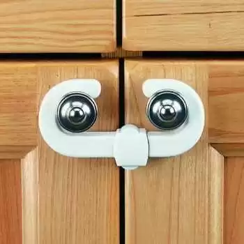 Clippasafe Cupboard Drawer Lock Secure Catches 6 Pack Safety Baby