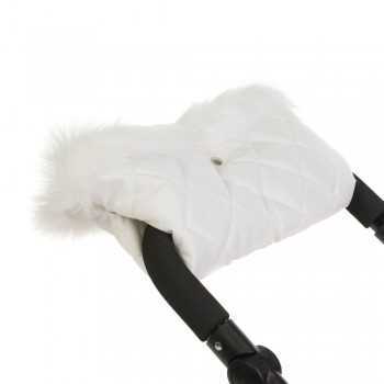 Roma Dolls Pram Handmuff-White