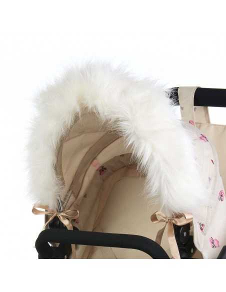 Roma Dolls Pram Hood Fur-Cream Roma