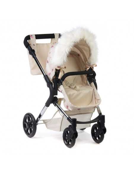 Roma Dolls Pram Hood Fur-Cream Roma