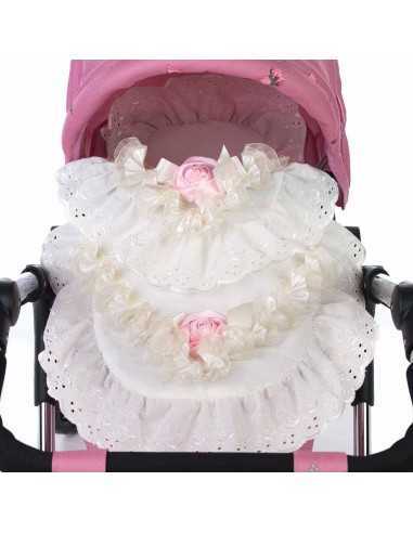 Roma Dolls Pram Bedding Set-Cream...