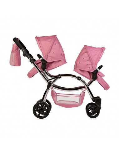 Roma Darcie Twin Dolls Pram-Pink Roma Darcie Twin Dolls Pram-Pink