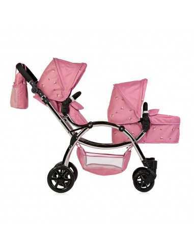 Roma Darcie Twin Dolls Pram-Pink Roma Darcie Twin Dolls Pram-Pink