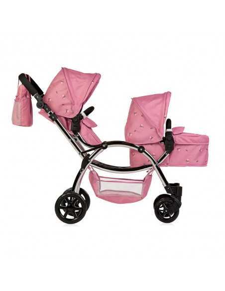 Roma Darcie Twin Dolls Pram-Pink Roma